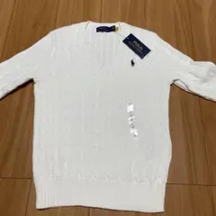 【未使用】ラルフローレンのホワイトニット