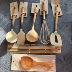 キッチンツールセット シリコン・木製