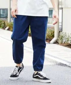 【ほぼ新品美品】　FREAK'S STORE ストレッチ　ジョガーパンツ　デニム