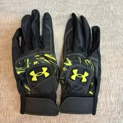 Under Armour バッティング用手袋 黒/黄