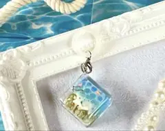 新作‼️小さなスクエア型の浜辺　　アンブレラマーカー　chackymade 海