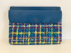 CHANEL クラッチバッグ ツイード レザー