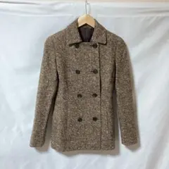 ANAYI アナイ ツイード ダブルボタン ショートジャケット ウールコート