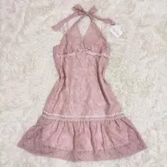 y2k フェアリーコア　姫ギャル　ロリータ　ホルターネック　キャミワンピース