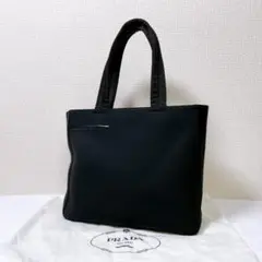超軽量トートバッグ✨PRADA ジャージナイロン×レザー トートバッグ 黒