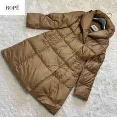 ✨可愛い✨ ROPE ロペ ダウンコート ショールカラー Aライン 茶系 36