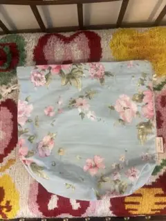 美品#LAURA ASHLEY#HOME#花柄巾着袋#水色系#ローラアシュレイ#