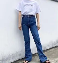 HOLIDAY HIGHWAISTSKINNY FLARE DENIMPANTS
