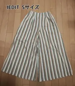 IEDIT ストライプ柄 ワイドパンツ Sサイズ