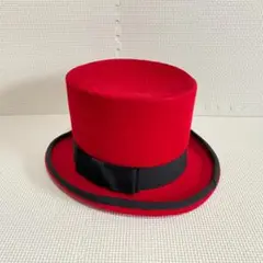 p edo EDHAT シルクハット レッド 赤 トップハット 【現状品】