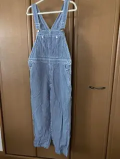 オーバーオール サロペット デニム ヒッコリー柄