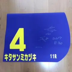 キタサンミカヅキ　繁田健一騎手　直筆サイン入り　重賞レプリカゼッケン