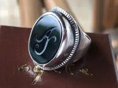 agete silver オニキスリング