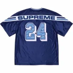 SUPREME ジャカードリブ フットボールジャージ ネイビー