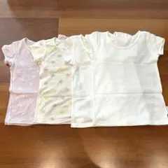 白2枚未使用✌︎4枚セット✌︎美品✌︎【UNIQLO】メッシュ半袖シャツ 100㎝