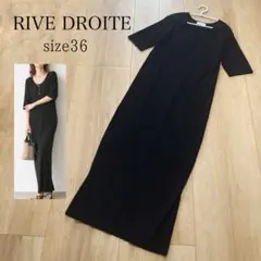 RIVE DROITゴブソデUネックリブワンピース