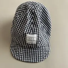 a.v.v bout de chou ベビー帽子　ギンガムチェック　48㎝