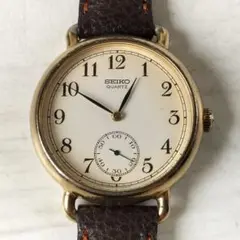 SEIKO 2628-5070 クォーツ 腕時計 長方形 ケース Seiko Quartz 2628-5070 Tank Sub-Second Two Tone White Dial