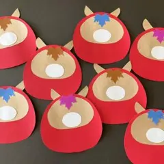 年賀状素材 うまダルマ 10枚 ハンドメイド クラフト