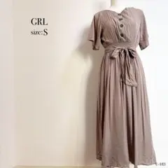 ☆タグ付未使用☆ GRL グレイル ワンピース Sサイズ リボン モカブラウン