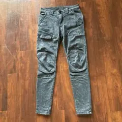ワークマン　men'sネイビーダメージ加工 スリムフィットパンツ