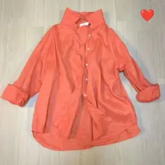 UNIQLO オレンジ XXL 長袖シャツ レディース