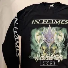 IN FLAMESヴィンテージ長袖Tシャツ　90sデスメタル　ロックバンドツアー