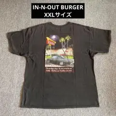IN-N-OUT BURGER Tシャツ XXLサイズ ブラック 黒　古着