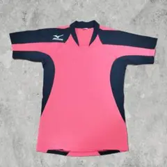 【美品】Mizuno プラクティスシャツ 半袖ウェア オレンジ/黒 【G16】