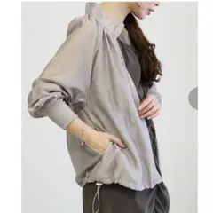 新品 hanahana シアーブルゾン ライトグレー ドロスト