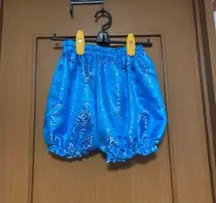 アノネノネ　チャイナ　かぼちゃパンツ　ターコイズ　ローズ柄
