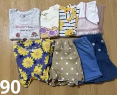 【新品】女の子　90 まとめ売り　Tシャツ　半袖　ズボン　スカート　ワンピース