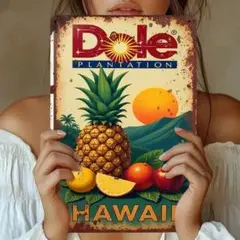 ドール ハワイ Dole HAWAII ブリキ看板 アメリカン雑貨 ヴィンテージ
