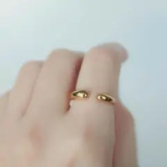 ebine Open Drop Ring Gold 調節可能C型タイプ 試着のみ