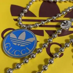 GUCCI×adidas 新品同様品　ラージ　トレフォイルペンダントネックレス