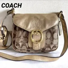 COACHコーチ ショルダーバッグ シグネチャーキャンバス 11593 ゴールド