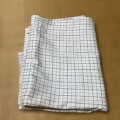 青い格子模様の生地 100×170cm