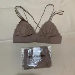 ピーチジョン ブラジャー ショーツ セット ワイヤーレス ベージュ