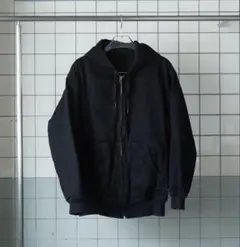 COMOLI ブラックデニムジップパーカ　サイズ①