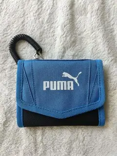PUMA プーマ　三つ折り財布　ブルー×ブラック