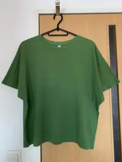 ユニクロ 無地Tシャツ グリーン Lサイズ