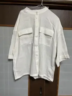 cepo 綿100% 七分袖　シャツ　ノーカラー