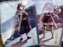 鬼滅の刃 劇場版 描き下ろしイラスト A4クリアファイル　伊黒小芭内 甘露寺蜜璃