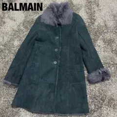 BALMAN バルマン ムートンコート ブラック サイズS
