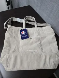 Champion コーデュロイ トートバッグ ベージュ