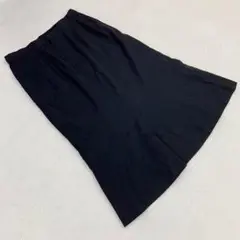 PREMURA ロングスカート ブラック ウール混タイト 76