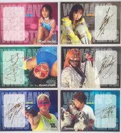 2000年女子プロレス プリントサイン入りカード６枚セット