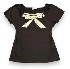 ・:*+.フェアリーグランジ coqutte リボン カットソー tシャツ.:+