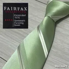 未使用級✨️FAIRFAX フェアファクス ネクタイ 緑 ライトグリーン 光沢
