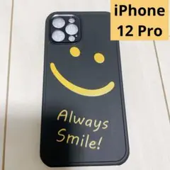 iPhone 12 Pro ケース スマイル ブラック